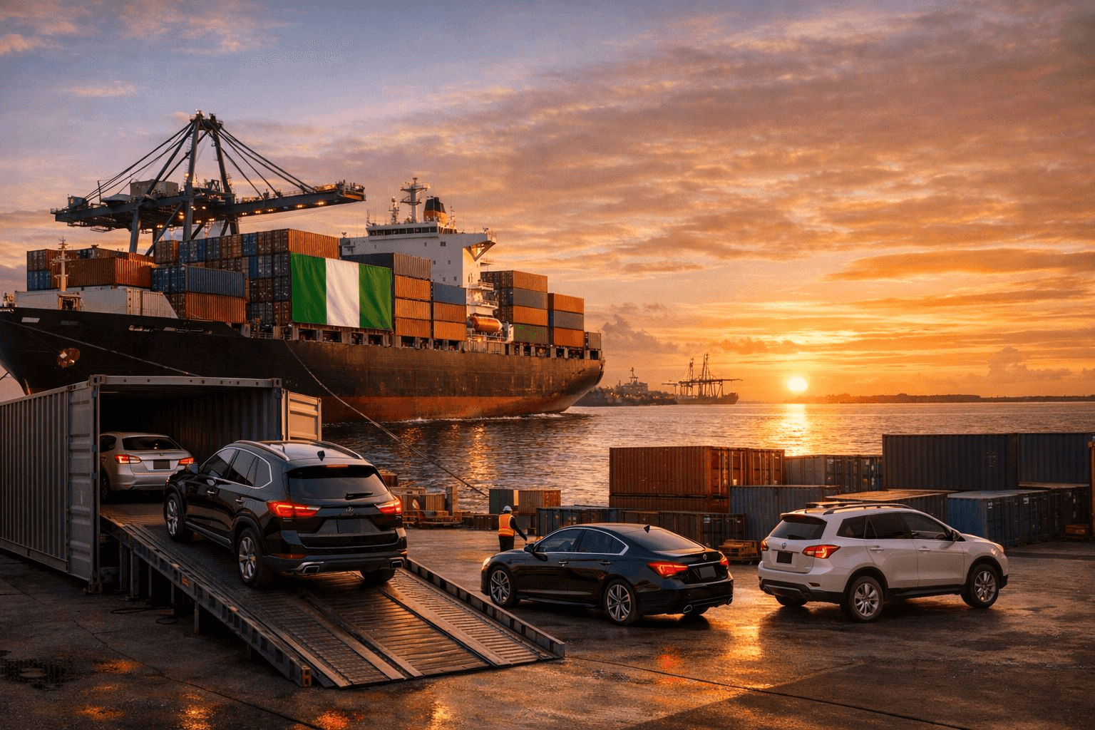 Automotive partners completing a vehicle handover